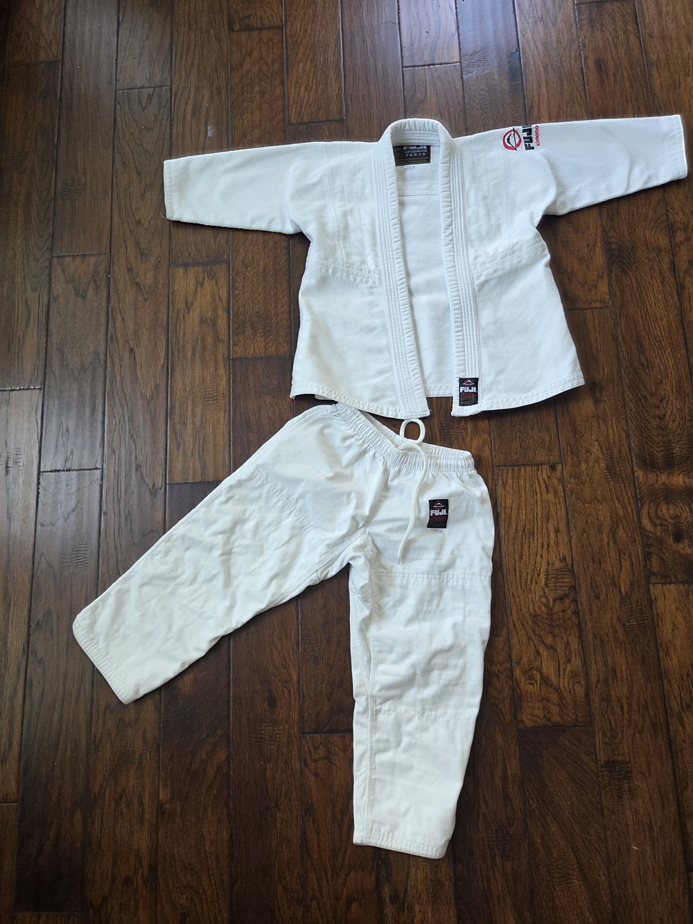 Fuji Sports Judo GI Kimono Jiu-Jitsu Kids White Cotton Size C0
